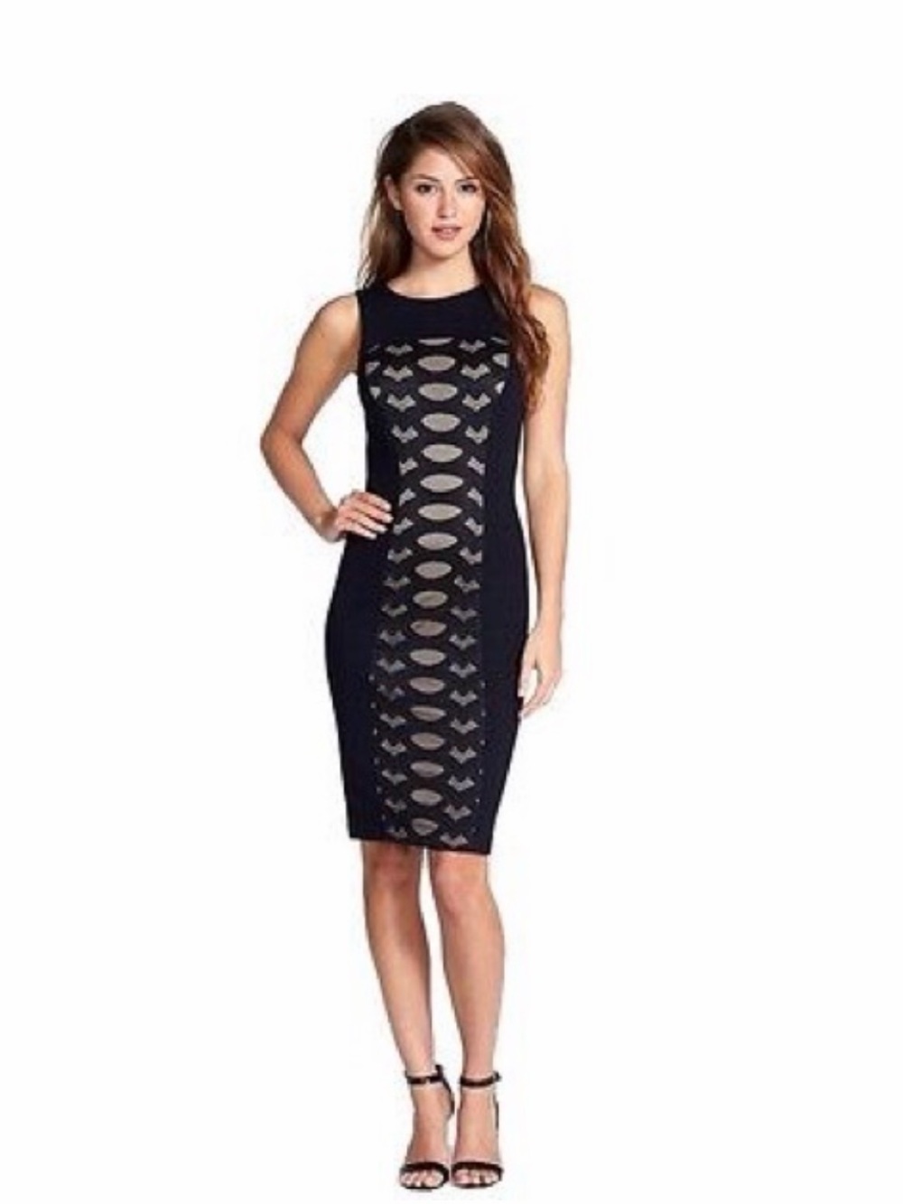BCBGMaxAzria Black Leona Midi Cocktail Dress